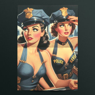 Papel De Seda Raparigas da Polícia de Retro