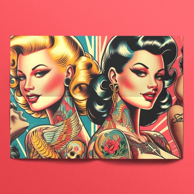 Papel De Seda Raparigas Tatuadas Pin-up (Criador carregado)