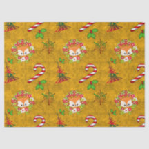 Raposa de Natal bonita no Natal de Wreath