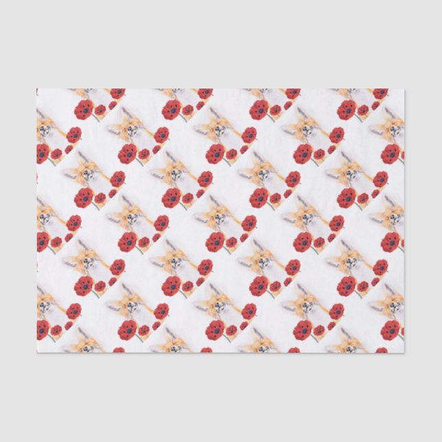 Papel De Seda raposa e espadilha (Frente )