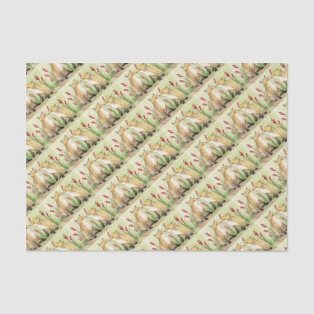 Papel De Seda Raposas (Frente )