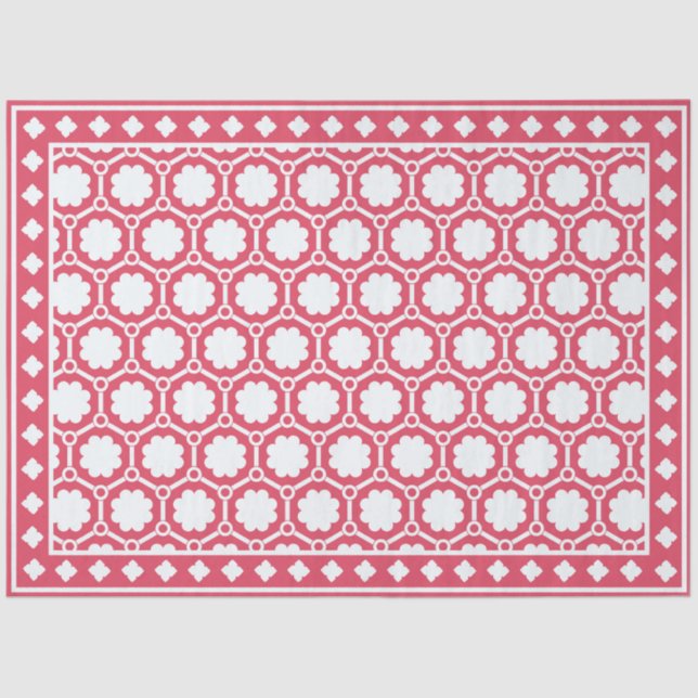 Papel De Seda Raspberry Modern Bone Inlay Decoupage Paper (Frente )