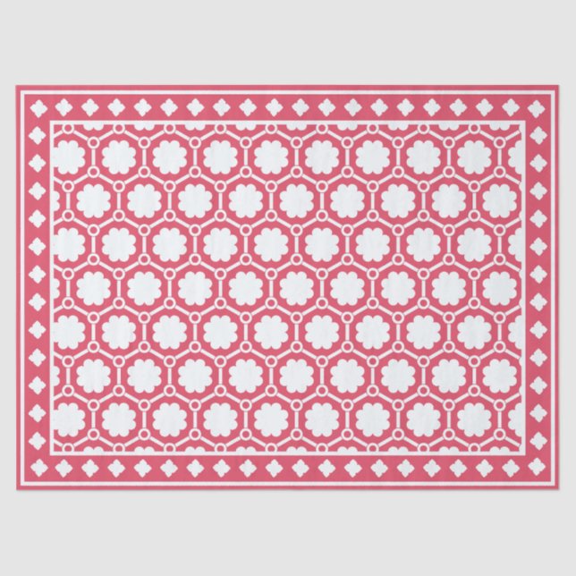 Papel De Seda Raspberry Modern Bone Inlay Decoupage Paper (Frente )
