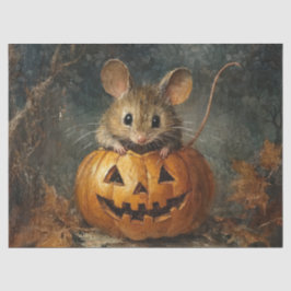 Papel De Seda Rato Fofo de Halloween com Abóbora para Decoupage