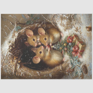 Papel De Seda Ratos de Natal