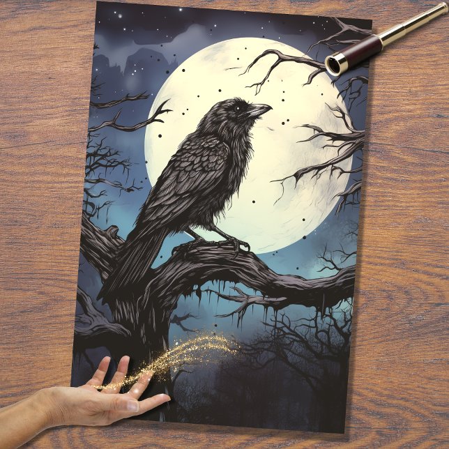 Papel De Seda Raven 1 Halloween Decoupage Paper (Criador carregado)
