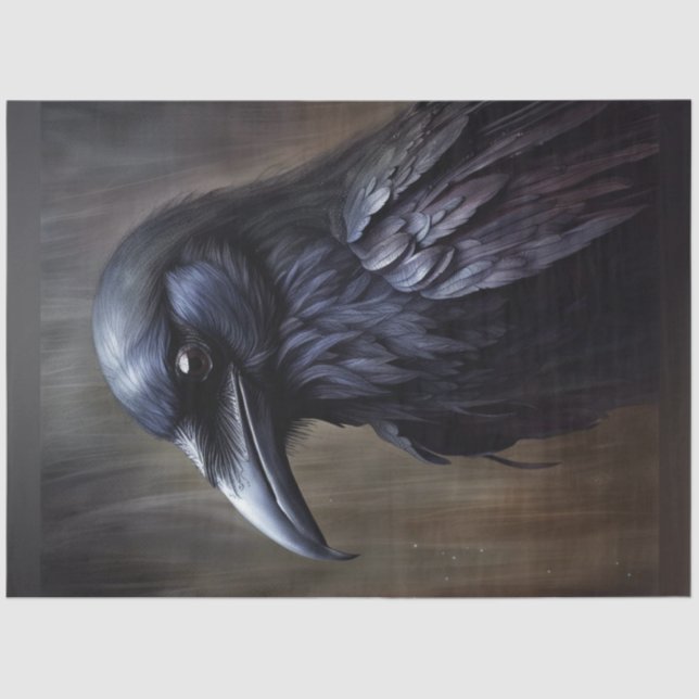 Papel De Seda Raven Crow 2 Decoupage Paper (Frente )