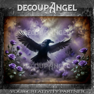 Papel De Seda Raven na Desnuvem de Névoa