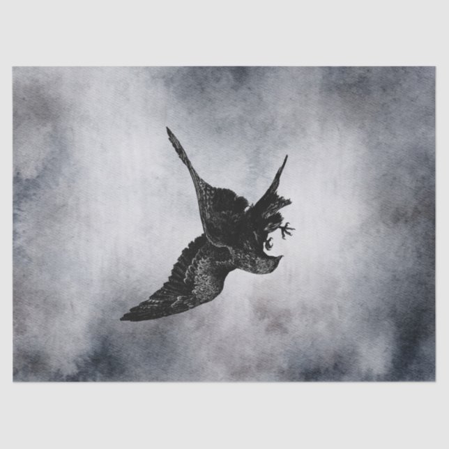 Papel De Seda Raven Watercolor (Frente )