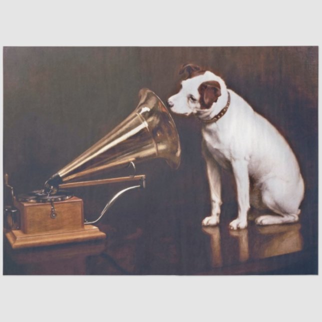 Papel De Seda RCA Victor Dog Disoupage Tissue Paper (Frente )