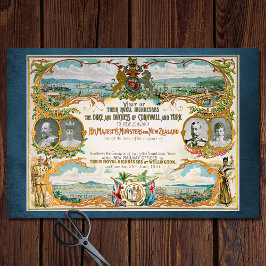 Papel De Seda Real Visita Histórica Ephemera Decoupage Paper