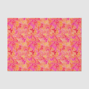 Papel De Seda Rebanho das borboletas, da laranja cor-de-rosa &