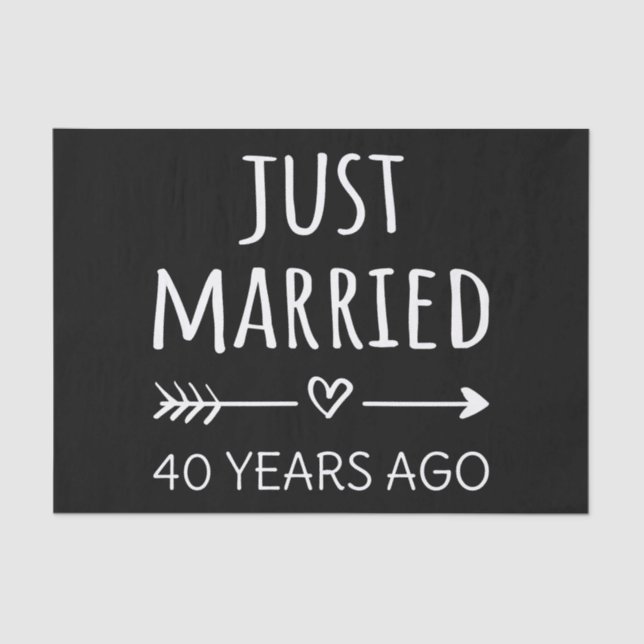 Papel De Seda Recem casados 40 Anos Atrás I (Frente )