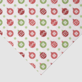 Papel De Seda Red and Green Christmas Ornament Pattern