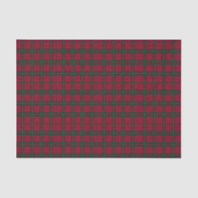 Papel De Seda Red and Green Plaid Tissue Paper (Frente )