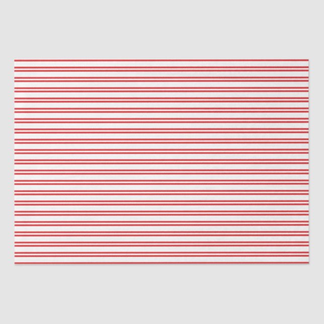 Papel De Seda Red and White Candy Stripe  (Frente )