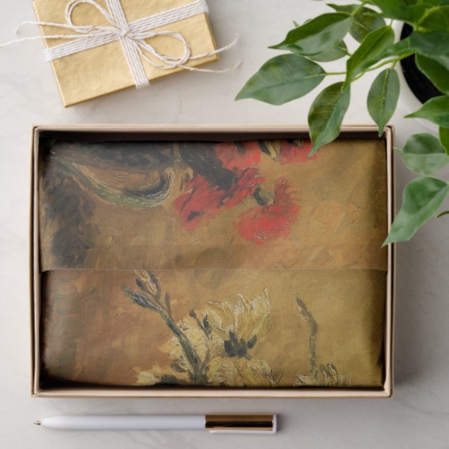 Papel De Seda Red And White Carnations by Vincent van Gogh (Presente)