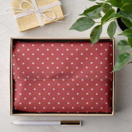 Papel De Seda Red and White Polka Dot Tissue Paper