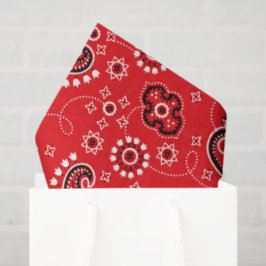 Papel De Seda Red Bandana 2 Tone Yellow Rustic Modern