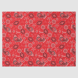Papel De Seda Red Bandana Western Modern Cowboy Diversão