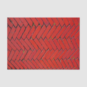 Papel De Seda Red Brick Chevron 