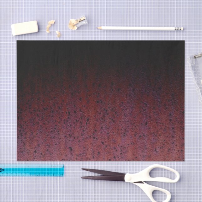 Papel De Seda Red Brown Black Ombre Rust Metal Patina (Arte )