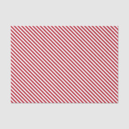 Papel De Seda Red Candy Cane Stripe Tissue Paper