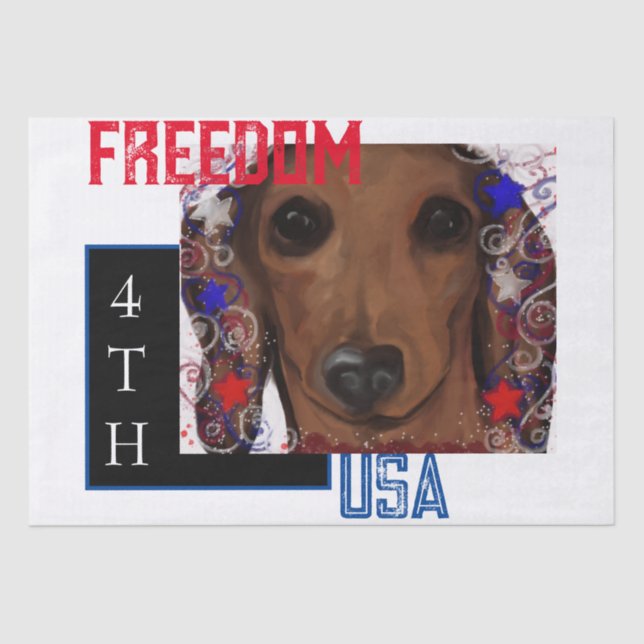 Papel De Seda Red Dachshund (Frente )