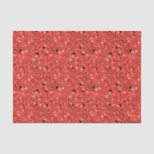 Papel De Seda Red Dancing Elmo Pattern