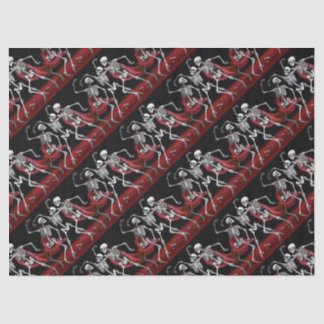 Papel De Seda Red Death Dancing Skeletons Casamento Gótico