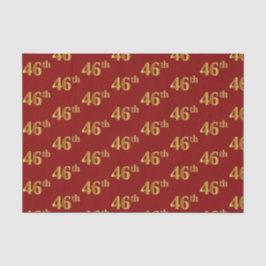 Papel De Seda Red, Faux Dourado 46º (46º) Evento