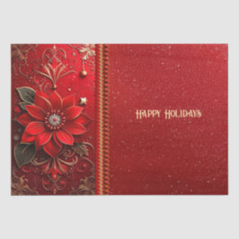 Papel De Seda Red Flower Holiday Tissue Paper