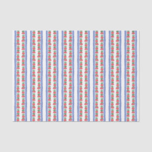 Papel De Seda Red Geraniums Pattern