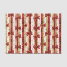 Papel De Seda Red Gold Christmas Bows