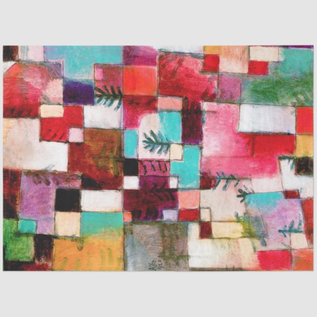 Papel De Seda Red Green e Violet, Paul Klee (Frente )