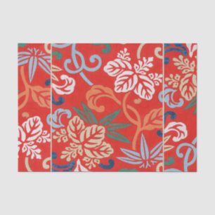 Papel De Seda Red Hawaiian Japan Kimono: Vintage Floral