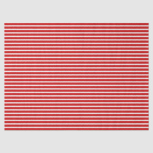 Papel De Seda Red Horizontal Stripes Tissue Paper