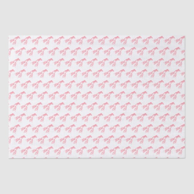 Papel De Seda Red Lobster Marisco Maine Preppy Beach (Frente )