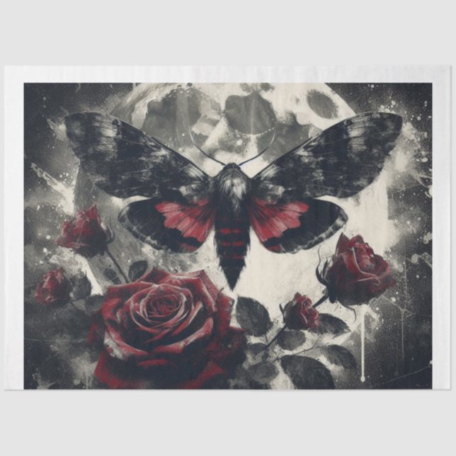 Papel De Seda Red Moon Moth (Frente )