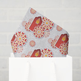 Papel De Seda Red Orange Yellow Flower Arabe Night Quinceañera