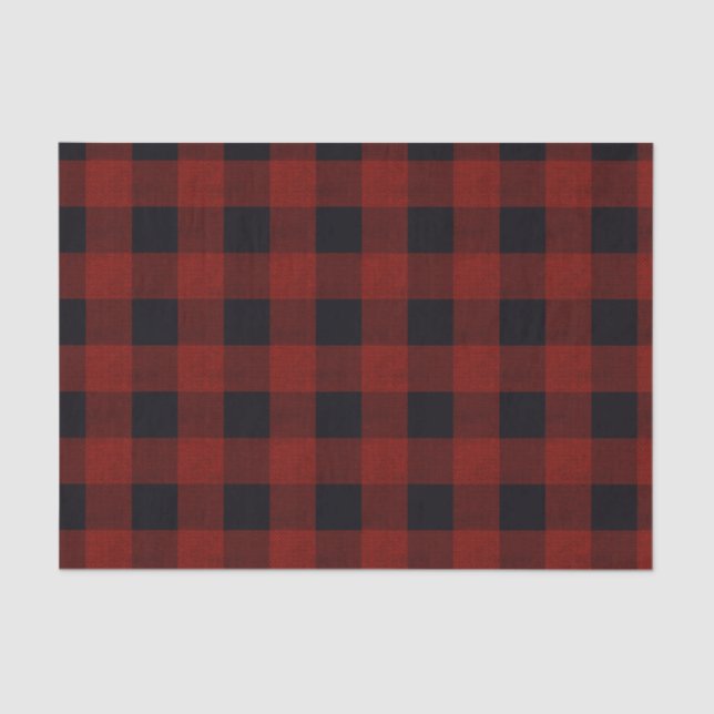Papel De Seda Red Plaid (Frente )