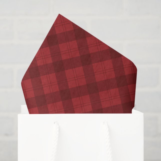 Papel De Seda Red Plaid Christmas Gift (Sacola de presentes)