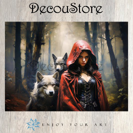 Papel De Seda Red Riding Hood and the Silent Wolves Decoupage