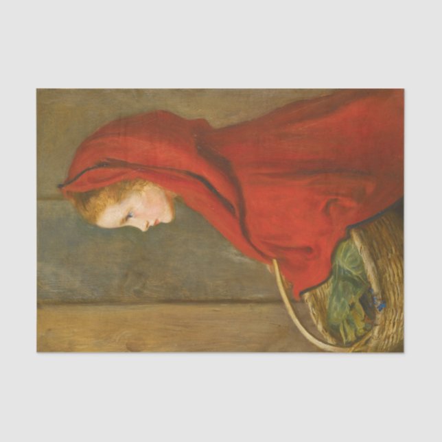 Papel De Seda Red Riding Hood (por John Everett Millais) (Frente )
