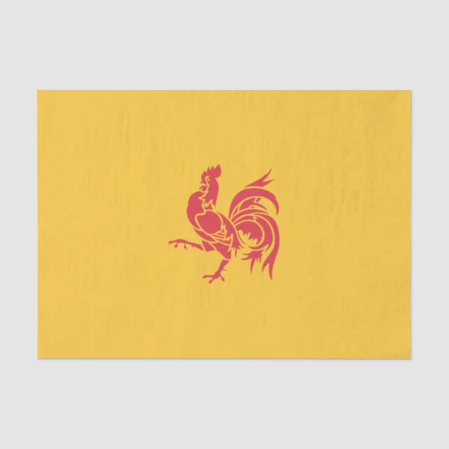 Papel De Seda Red Rooster (Bandeira da Valônia) (Frente )