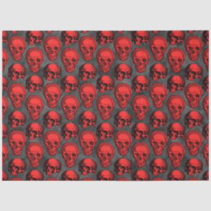 Papel De Seda Red Skulls and Sunflower Series Design 1