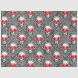 Papel De Seda Red Skulls and Sunflower Series Design 3