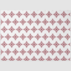 Papel De Seda Red Snowflakes White Christmas