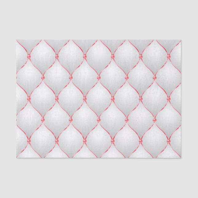PAPEL DE SEDA RED & WHITE CHRISTMAS TUFTED PATTERN (Frente )