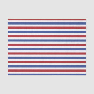 Papel De Seda Red White e Blue Stripes